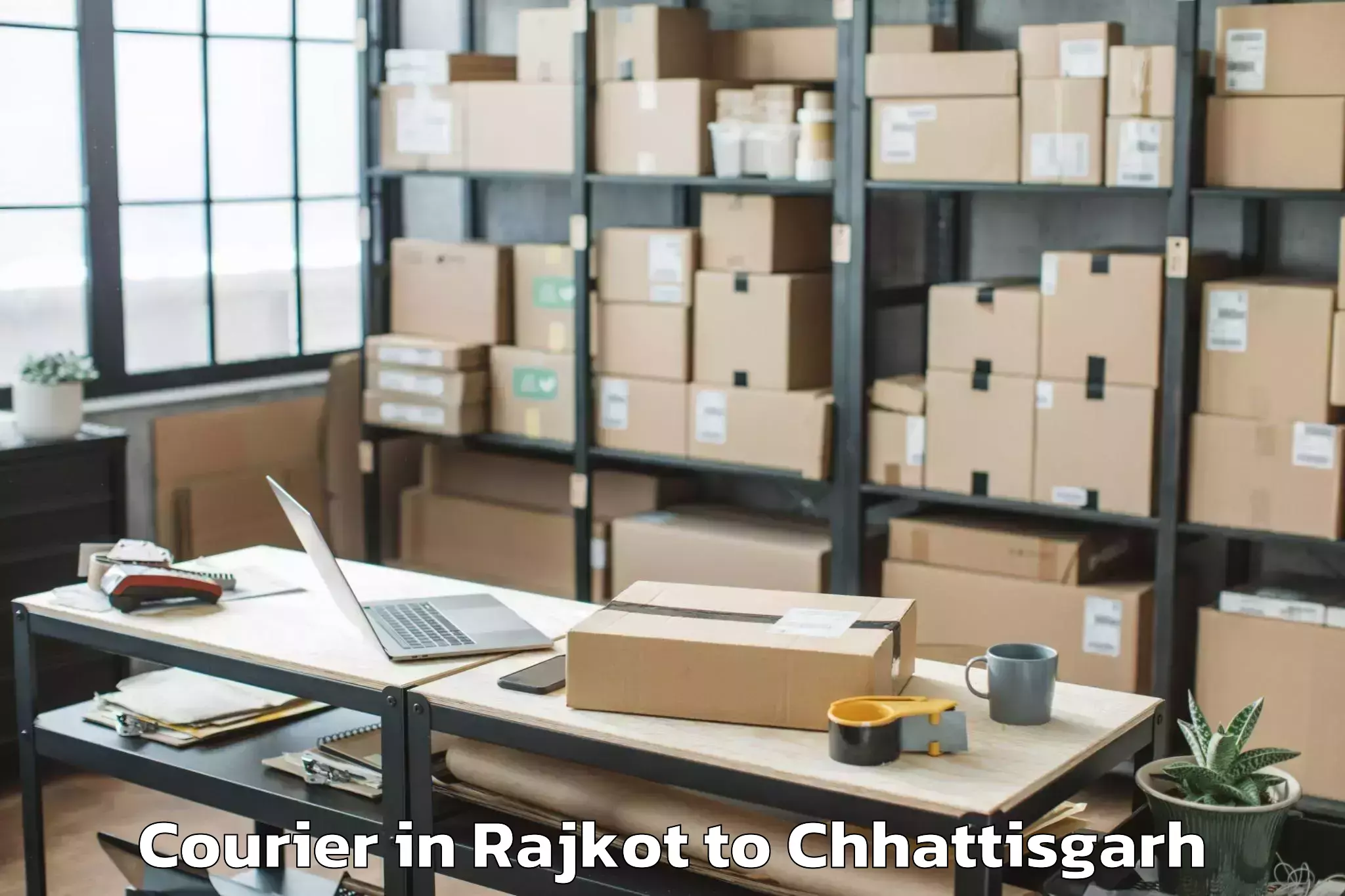 Get Rajkot to Bakavand Courier